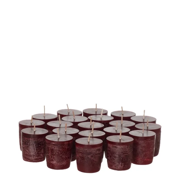 Timber Votives, 20 pcs, Wine