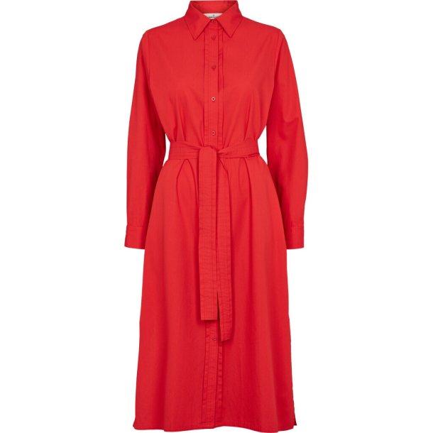 Vilde Pleat Dress, High Risk Red